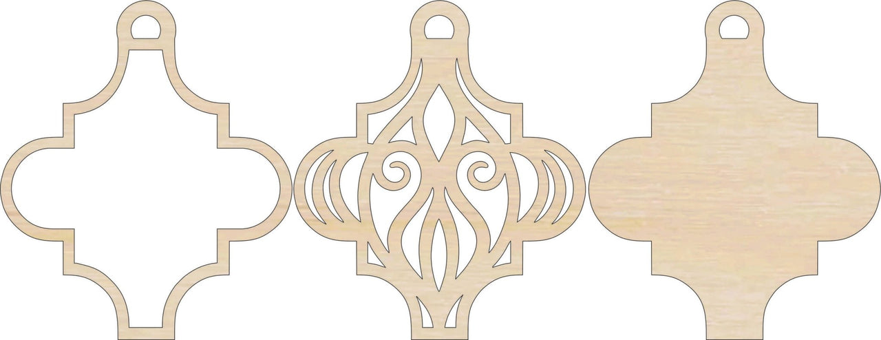 3D Laser Cut Ornament – Baltic Birch Wood Craft Supplies | DIY Wood Ornament Kit DS11 - The Wood Shape Store