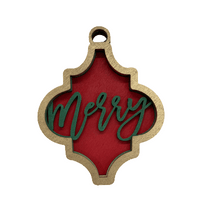 Christmas 3D Laser Cut Ornament – Baltic Birch Wood Craft Supplies | DIY Wood Ornament Kit XM10 - The Wood Shape Store