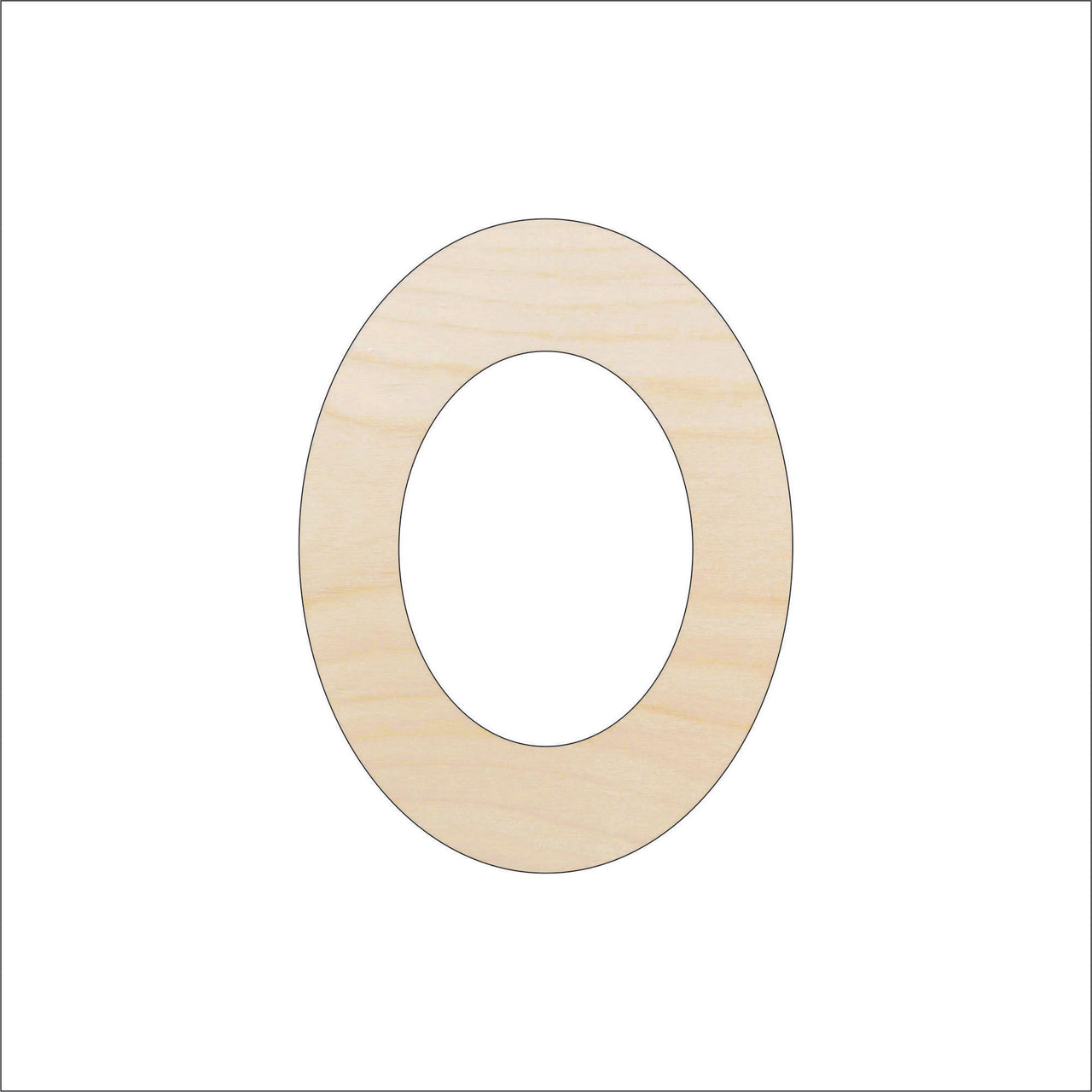 Oval Wood Craft Shape - Laser Cut Baltic Birch Unfinished DIY Wood Art Supplies BSC5 - The Wood Shape Store
