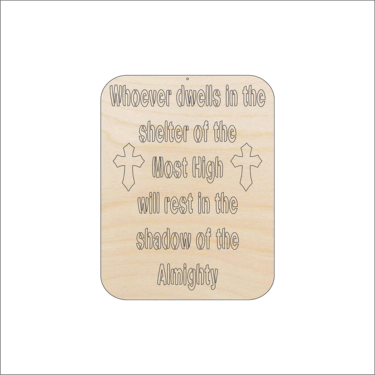 Prayer Wood Craft Shape - Laser Cut Baltic Birch Unfinished DIY Wood Art Supplies REL80 - The Wood Shape Store