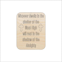 Prayer Wood Craft Shape - Laser Cut Baltic Birch Unfinished DIY Wood Art Supplies REL80 - The Wood Shape Store