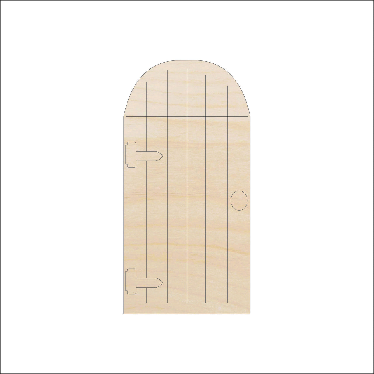 Door Wood Craft Shape - Laser Cut Baltic Birch Unfinished DIY Wood Art Supplies BLD124 - The Wood Shape Store