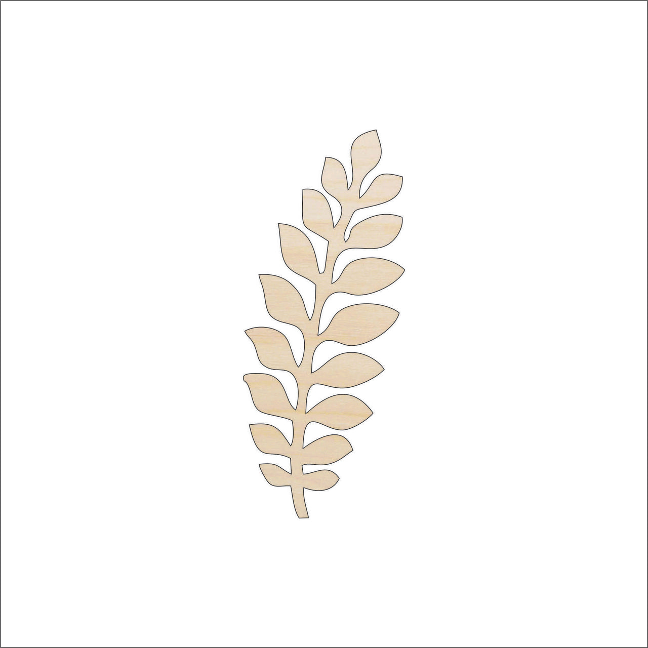 Fern Wood Craft Shape - Laser Cut Baltic Birch Unfinished DIY Wood Art Supplies LEF18 - The Wood Shape Store