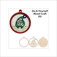 Elf 3D Laser Cut Ornament – Baltic Birch Wood Craft Supplies | DIY Wood Ornament Kit XM7 - The Wood Shape Store