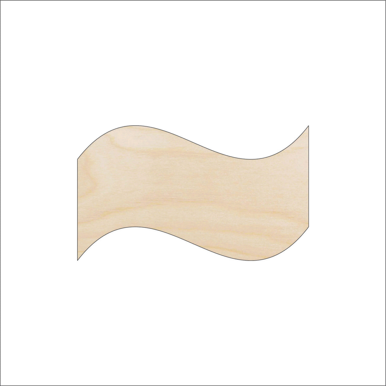 Banner Wood Craft Shape - Laser Cut Baltic Birch Unfinished DIY Wood Art Supplies BSC13 - The Wood Shape Store