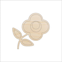 Flower Wood Craft Shape - Laser Cut Baltic Birch Unfinished DIY Wood Art Supplies FLR45 - The Wood Shape Store