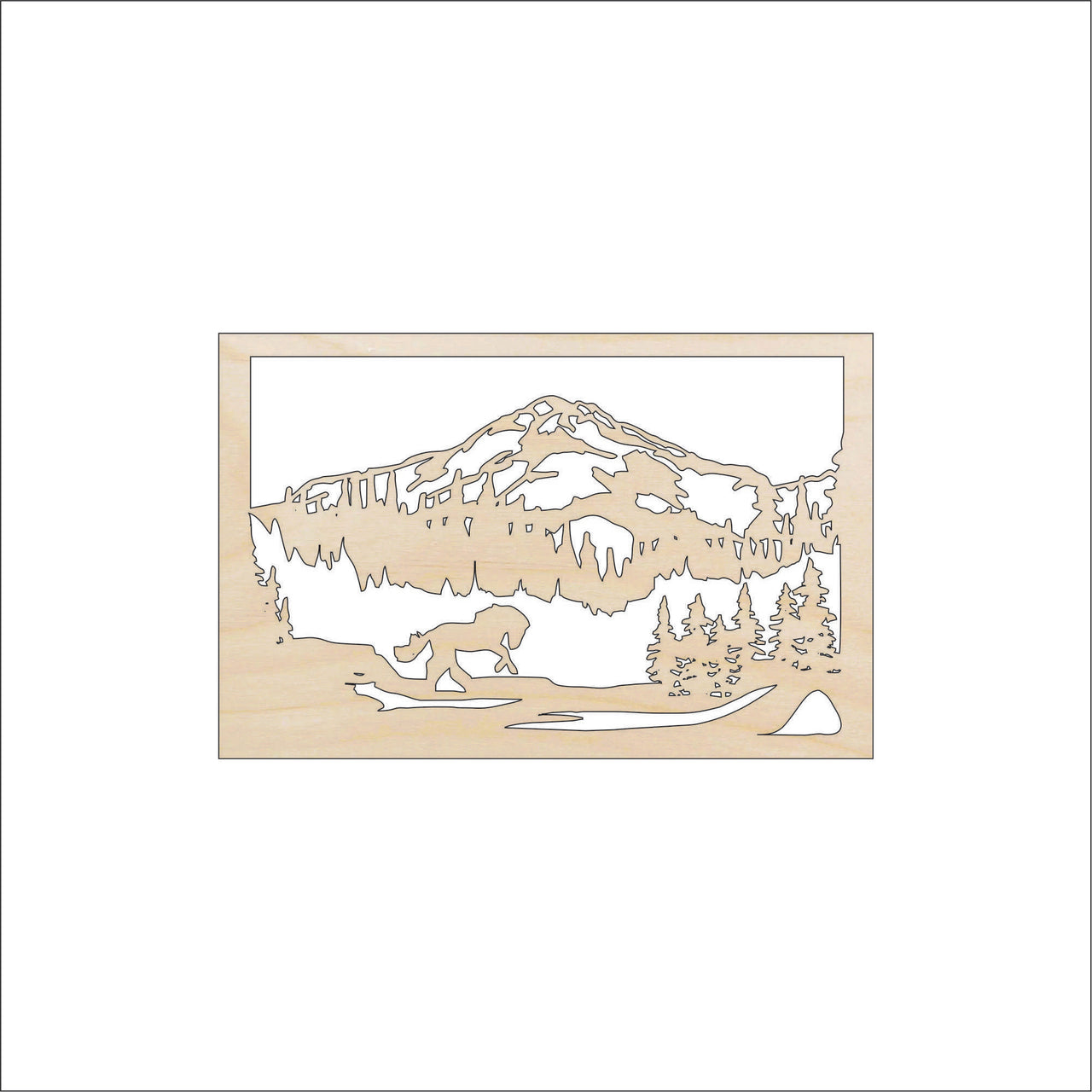 Horse Wood Craft Shape - Laser Cut Baltic Birch Unfinished DIY Wood Art Supplies HRS47 - The Wood Shape Store