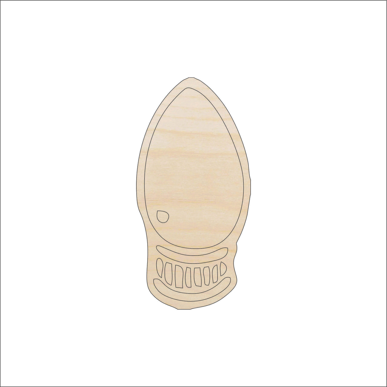 Lightbulb Wood Craft Shape - Laser Cut Baltic Birch Unfinished DIY Wood Art Supplies XMS23 - The Wood Shape Store