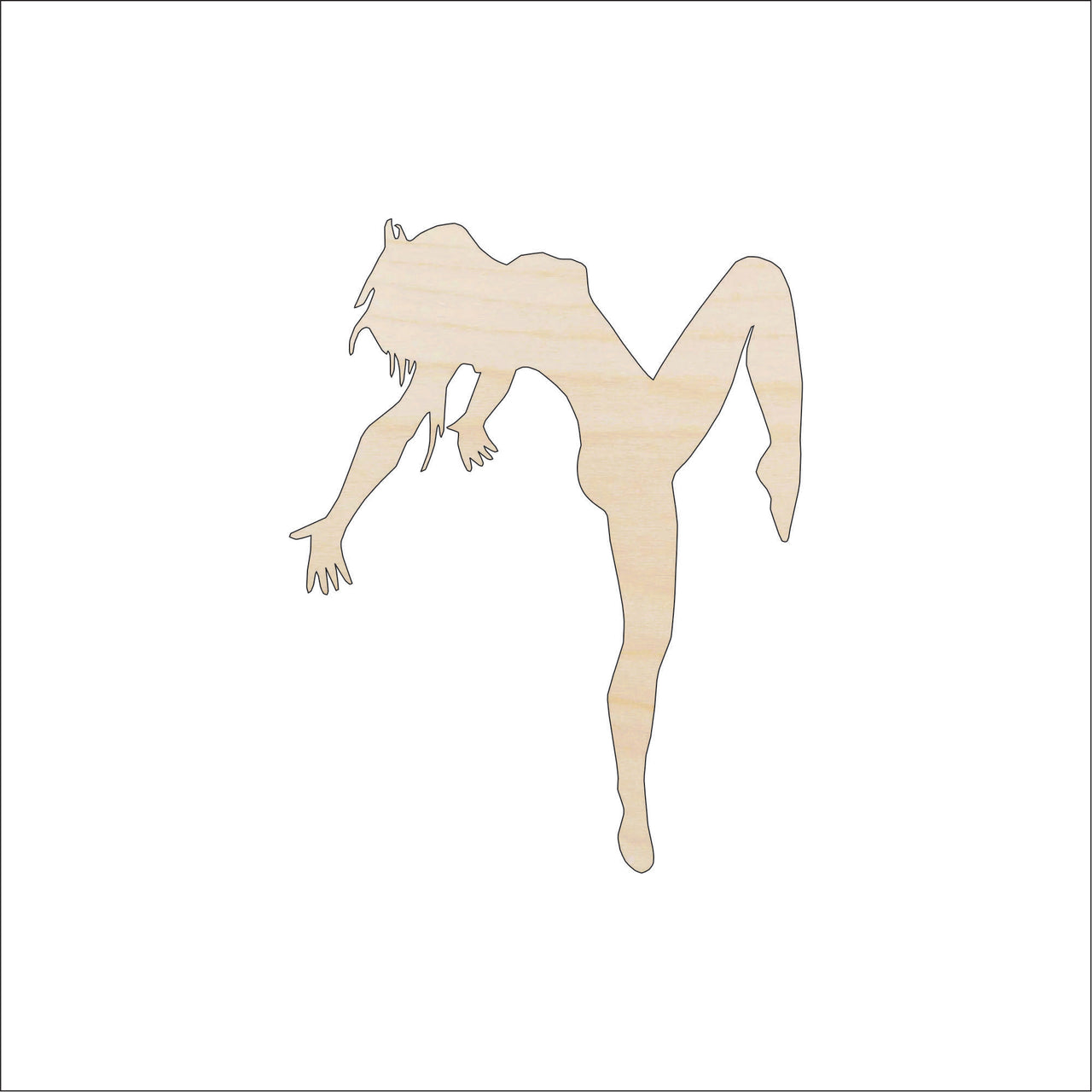 Dancer Wood Craft Shape - Laser Cut Baltic Birch Unfinished DIY Wood Art Supplies SPT143 - The Wood Shape Store