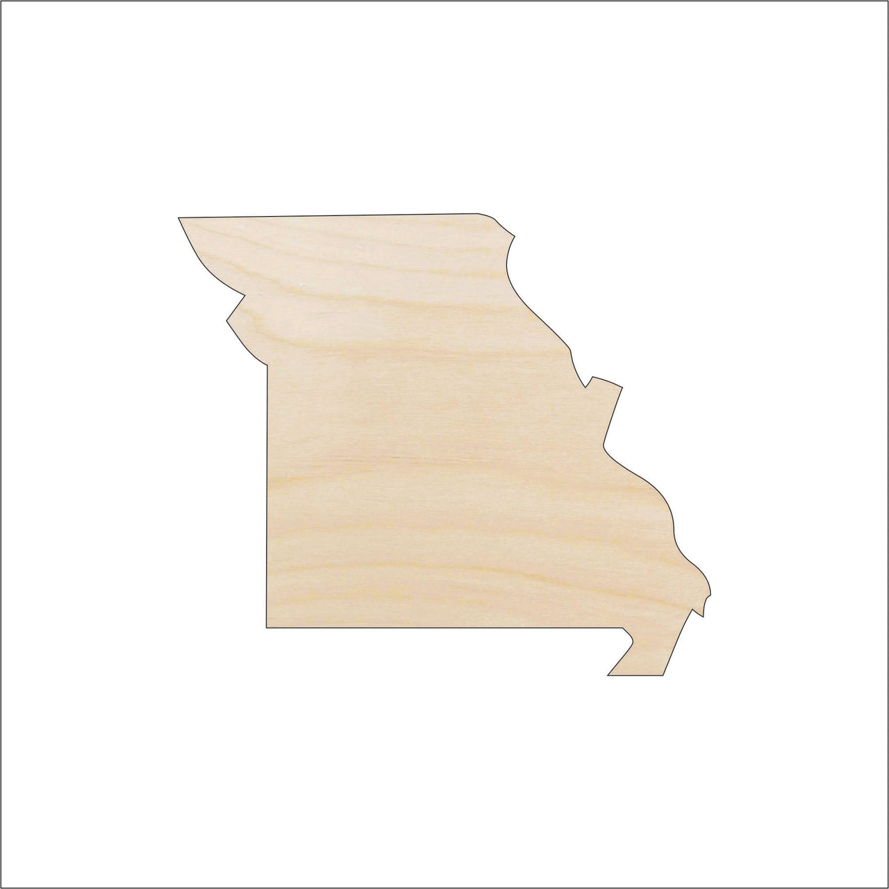 Missouri Wood Craft Shape - Laser Cut Baltic Birch Unfinished DIY Wood Art Supplies STAT73 - The Wood Shape Store