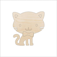 Cat Wood Craft Shape - Laser Cut Baltic Birch Unfinished DIY Wood Art Supplies CAT28 - The Wood Shape Store
