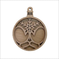 Mitten 3D Laser Cut Ornament – Baltic Birch Wood Craft Supplies | DIY Wood Ornament Kit XM14 - The Wood Shape Store