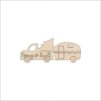 Christmas Truck Wood Craft Shape – Laser Cut Baltic Birch Unfinished DIY Art Supplies XMS170 - The Wood Shape Store