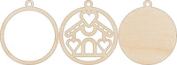 House 3D Laser Cut Ornament – Baltic Birch Wood Craft Supplies | DIY Wood Ornament Kit HM2 - The Wood Shape Store