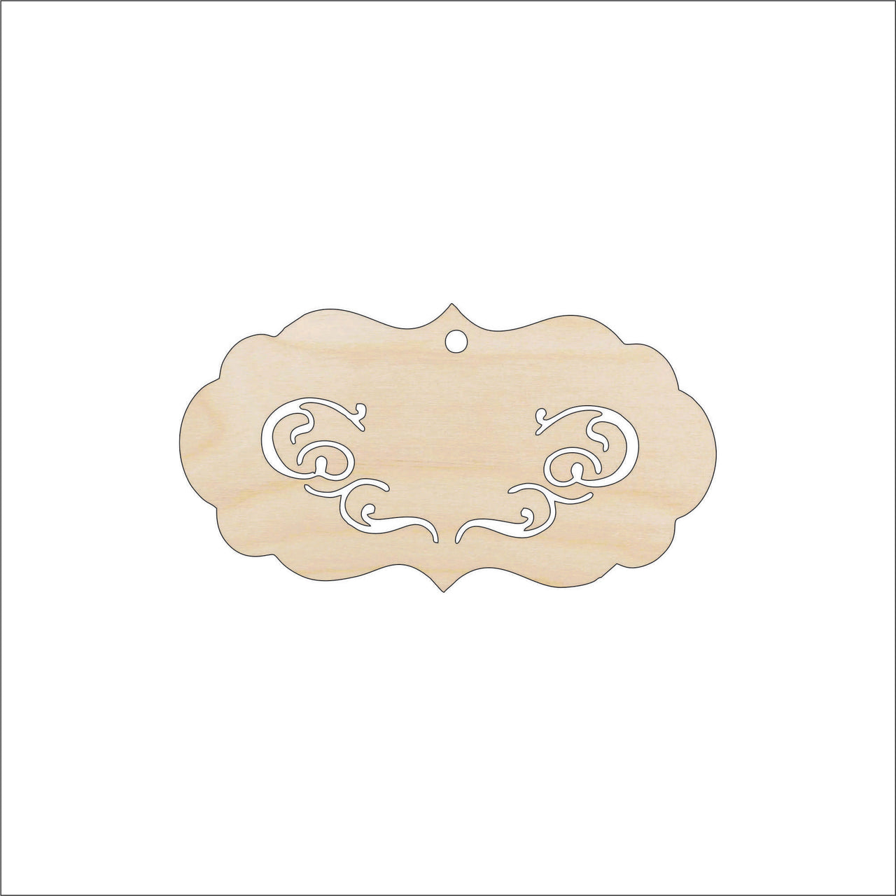 Gift Tag Wood Craft Shape - Laser Cut Baltic Birch Unfinished DIY Wood Art Supplies TAG7 - The Wood Shape Store