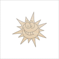 Sun Wood Craft Shape - Laser Cut Baltic Birch Unfinished DIY Wood Art Supplies SKY18 - The Wood Shape Store