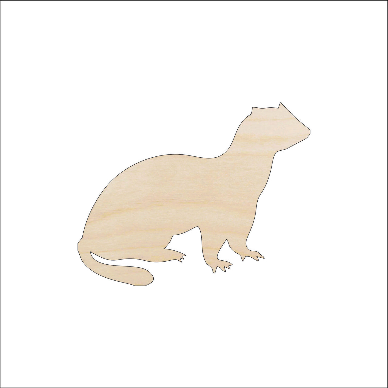 Otter Wood Craft Shape – Laser Cut Baltic Birch Unfinished DIY Wood Art Supplies ANML38 - The Wood Shape Store