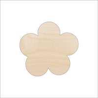 Flower Wood Craft Shape - Laser Cut Baltic Birch Unfinished DIY Wood Art Supplies FLR33 - The Wood Shape Store