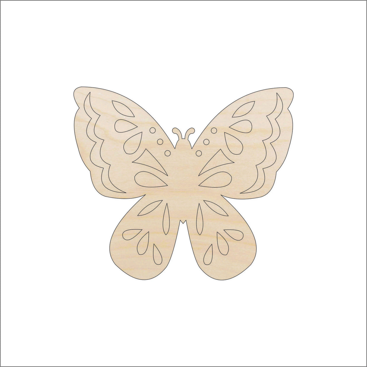 Butterfly Wood Craft Shape - Laser Cut Baltic Birch Unfinished DIY Wood Art Supplies BUG84 - The Wood Shape Store