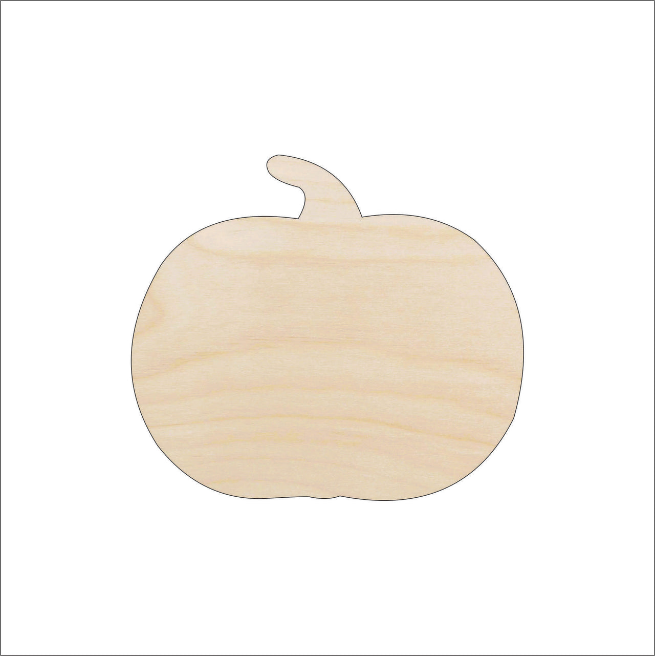 Pumpkin Wood Craft Shape - Laser Cut Baltic Birch Unfinished DIY Wood Art Supplies FAL118 - The Wood Shape Store