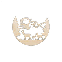 Deer Wood Craft Shape - Laser Cut Baltic Birch Unfinished DIY Wood Art Supplies DER75 - The Wood Shape Store