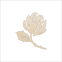 Rose Wood Craft Shape - Laser Cut Baltic Birch Unfinished DIY Wood Art Supplies FLR95 - The Wood Shape Store