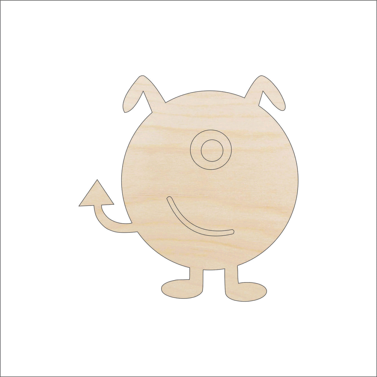 Alien Wood Craft Shape - Laser Cut Baltic Birch Unfinished DIY Wood Art Supplies SPC7 - The Wood Shape Store
