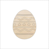 Easter Egg Wood Craft Shape - Laser Cut Baltic Birch Unfinished DIY Wood Art Supplies ESR34 - The Wood Shape Store