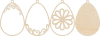 Easter Egg 3D Laser Cut Ornament – Baltic Birch Wood Craft Supplies | DIY Wood Ornament Kit ES30 - The Wood Shape Store