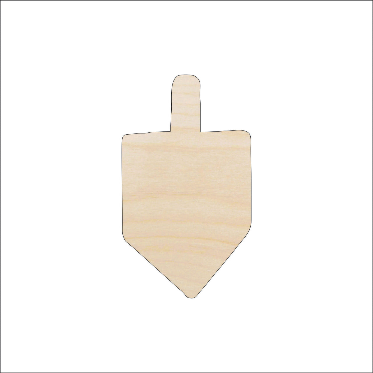 Dreidel Wood Craft Shape - Laser Cut Baltic Birch Unfinished DIY Wood Art Supplies REL90 - The Wood Shape Store
