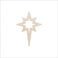 Star Wood Craft Shape - Laser Cut Baltic Birch Unfinished DIY Wood Art Supplies SKY92 - The Wood Shape Store