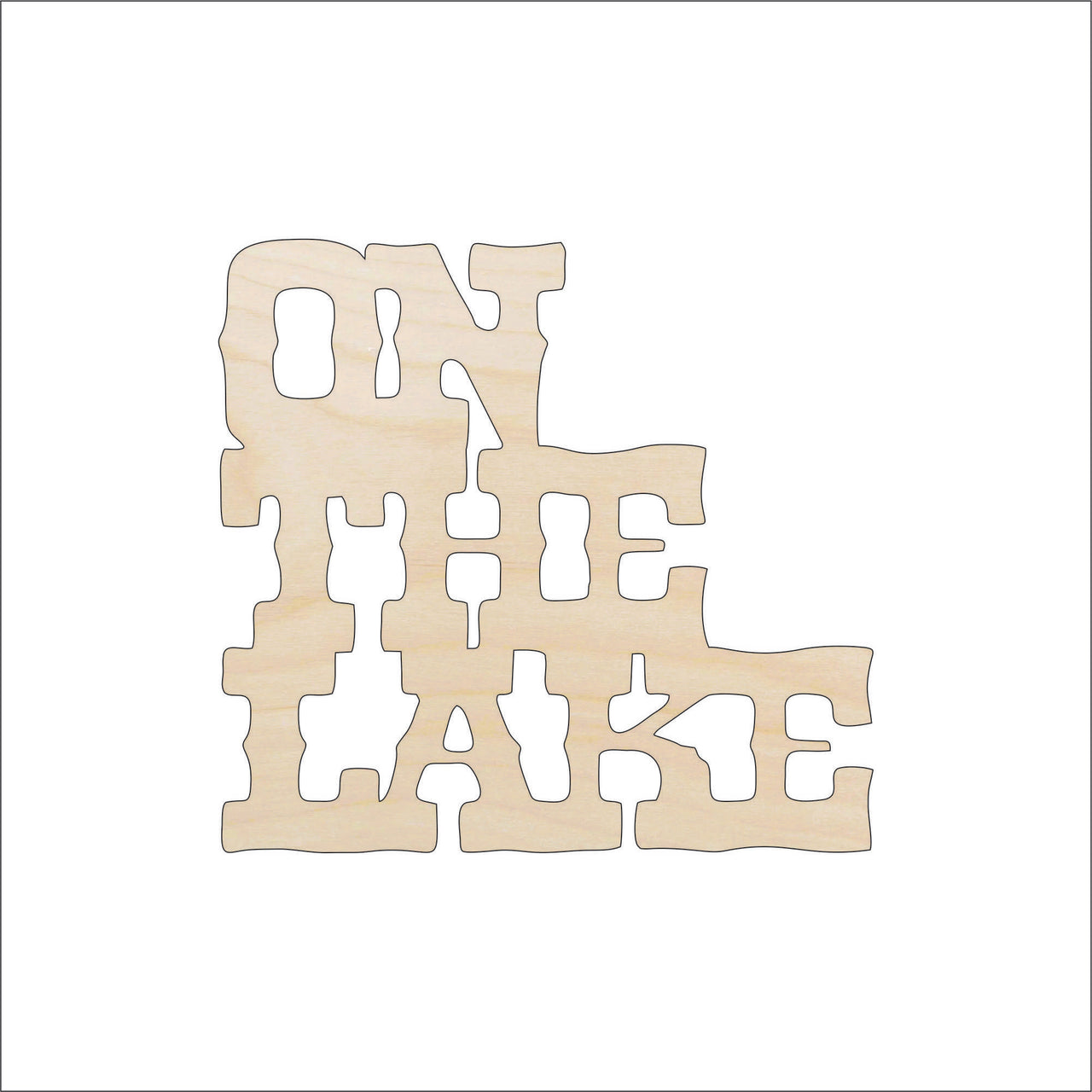 On The Lake Wood Craft Shape - Laser Cut Baltic Birch Unfinished DIY Wood Art Supplies TRP3 - The Wood Shape Store