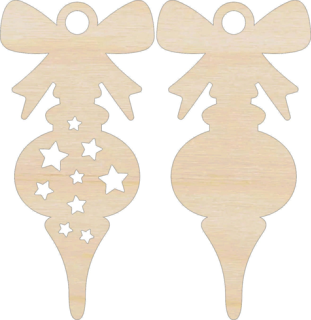 3D Laser Cut Ornament – Baltic Birch Wood Craft Supplies | DIY Wood Ornament Kit XM58 - The Wood Shape Store