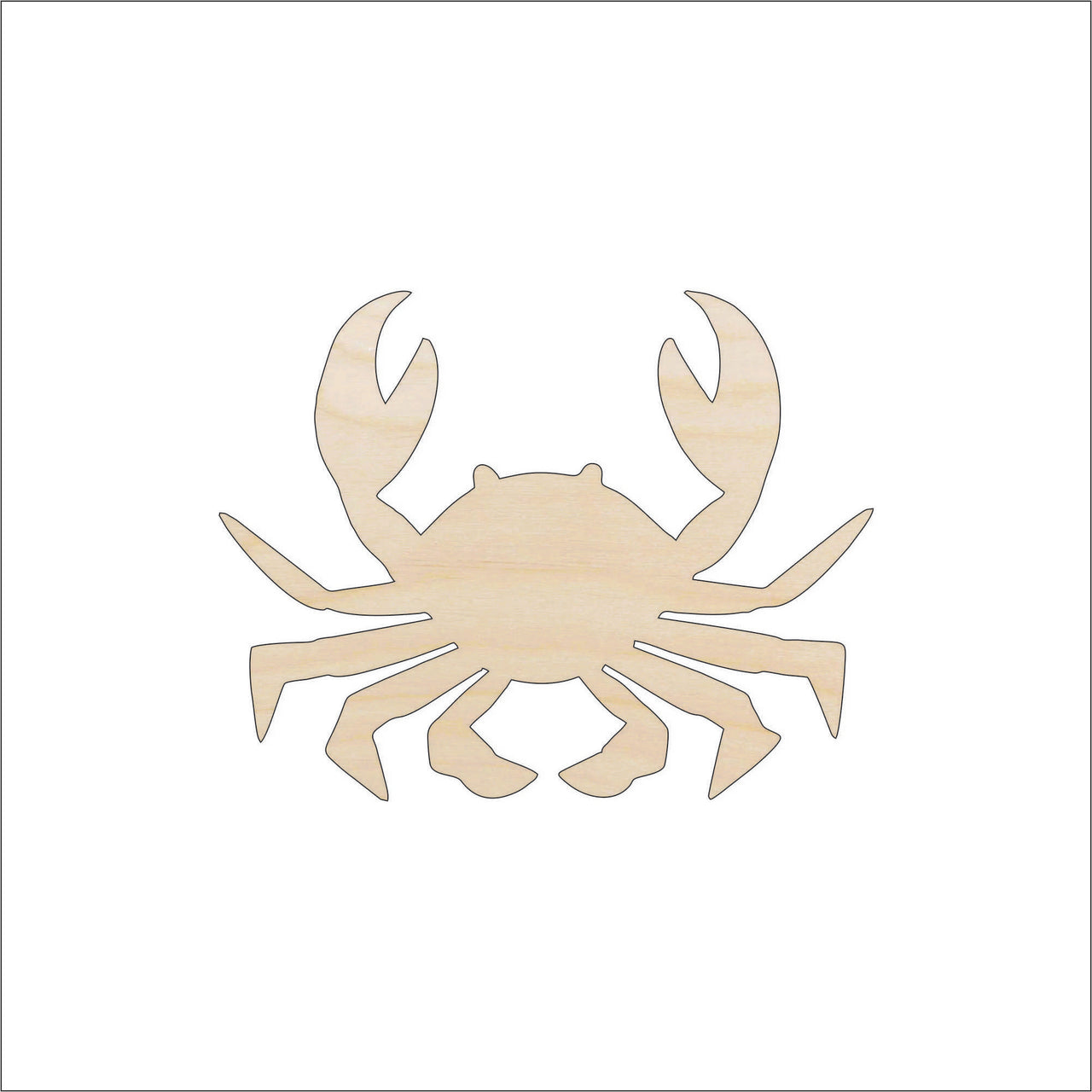 Crab Wood Craft Shape - Laser Cut Baltic Birch Unfinished DIY Wood Art Supplies SEA3 - The Wood Shape Store
