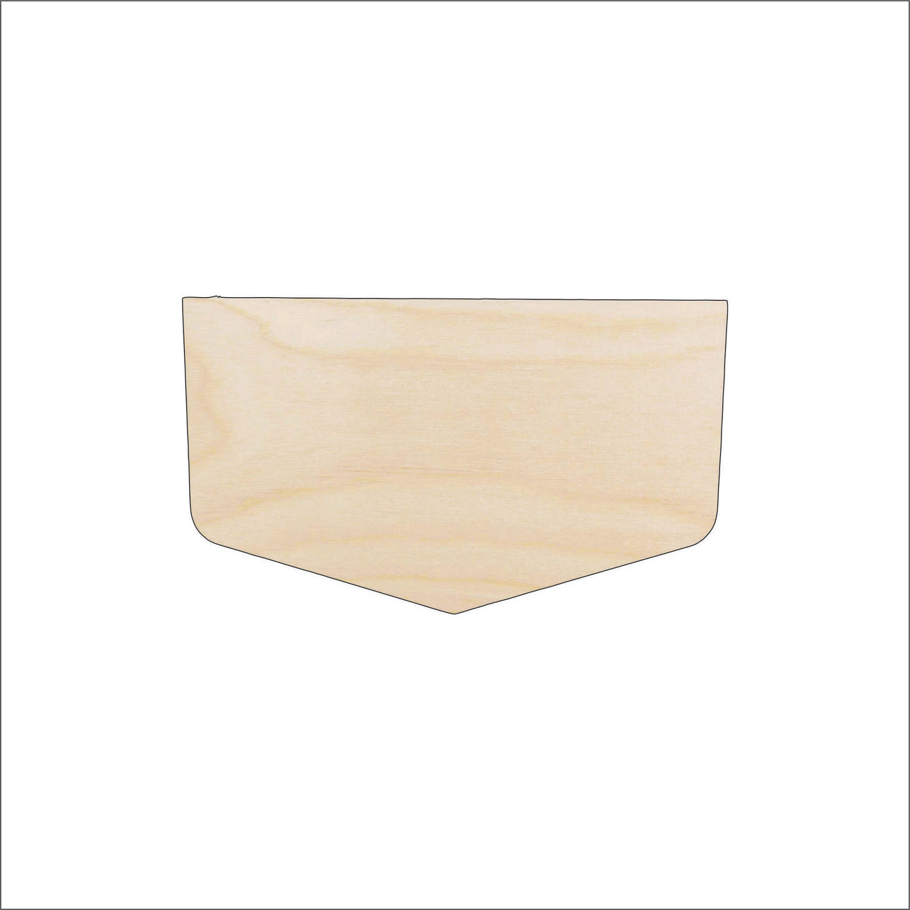 Banner - Wood Craft Shape - Laser Cut Baltic Birch Unfinished DIY Wood Art Supplies BNR23 - The Wood Shape Store