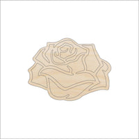 Rose Flower Wood Craft Shape - Laser Cut Baltic Birch Unfinished DIY Wood Art Supplies FLR69 - The Wood Shape Store