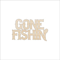 Fishing Phrase Wood Craft Shape - Laser Cut Baltic Birch Unfinished DIY Wood Art Supplies FSH2 - The Wood Shape Store