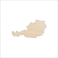 Austria Wood Craft Shape - Laser Cut Baltic Birch Unfinished DIY Wood Art Supplies WLD64 - The Wood Shape Store