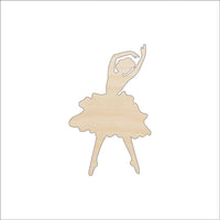Ballerina Wood Craft Shape - Laser Cut Baltic Birch Unfinished DIY Wood Art Supplies SPT634 - The Wood Shape Store