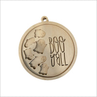 Boo 3D Laser Cut Ornament – Baltic Birch Wood Craft Supplies | DIY Wood Ornament Kit HA1 - The Wood Shape Store