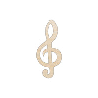 Music Note Wood Craft Shape - Laser Cut Baltic Birch Unfinished DIY Wood Art Supplies MSC27 - The Wood Shape Store