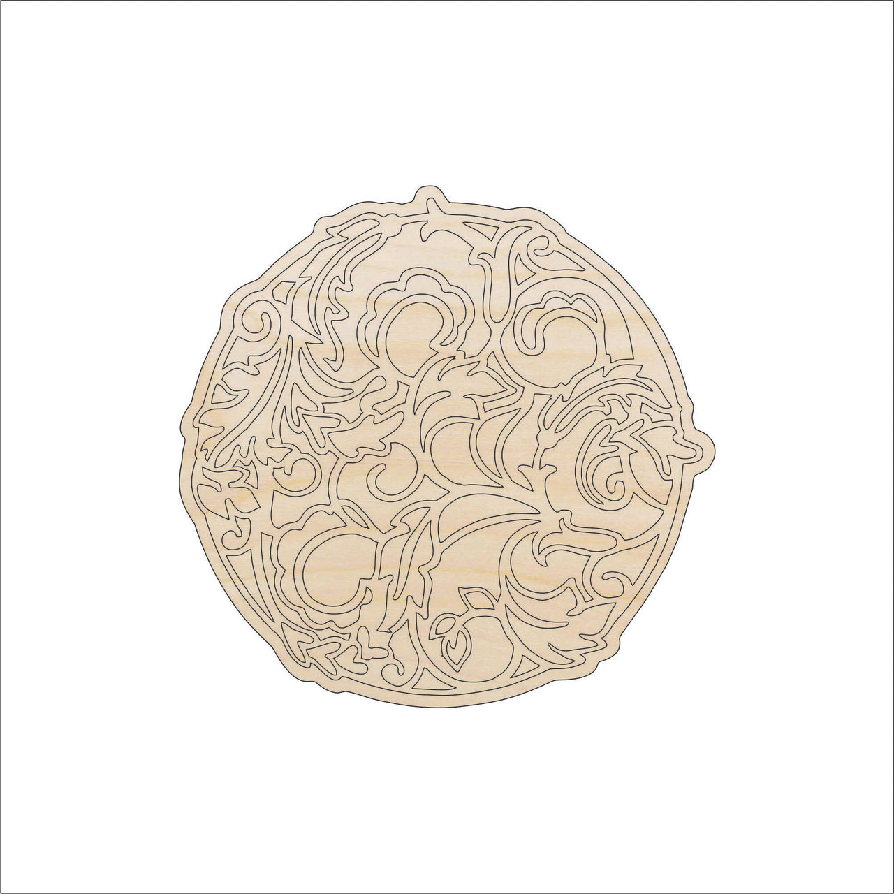 Flower Wood Craft Shape - Laser Cut Baltic Birch Unfinished DIY Wood Art Supplies CSTR12 - The Wood Shape Store