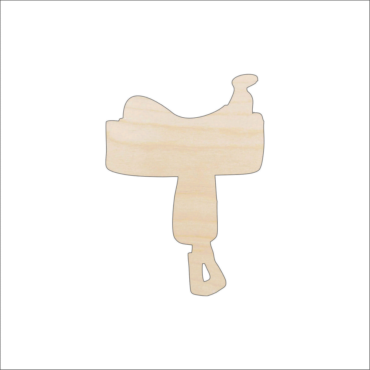 Horse Saddle Wood Craft Shape - Laser Cut Baltic Birch Unfinished DIY Wood Art Supplies HRS25 - The Wood Shape Store