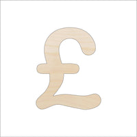 Pound Symbol Wood Craft Shape - Laser Cut Baltic Birch Unfinished DIY Art Supplies MNY3 - The Wood Shape Store