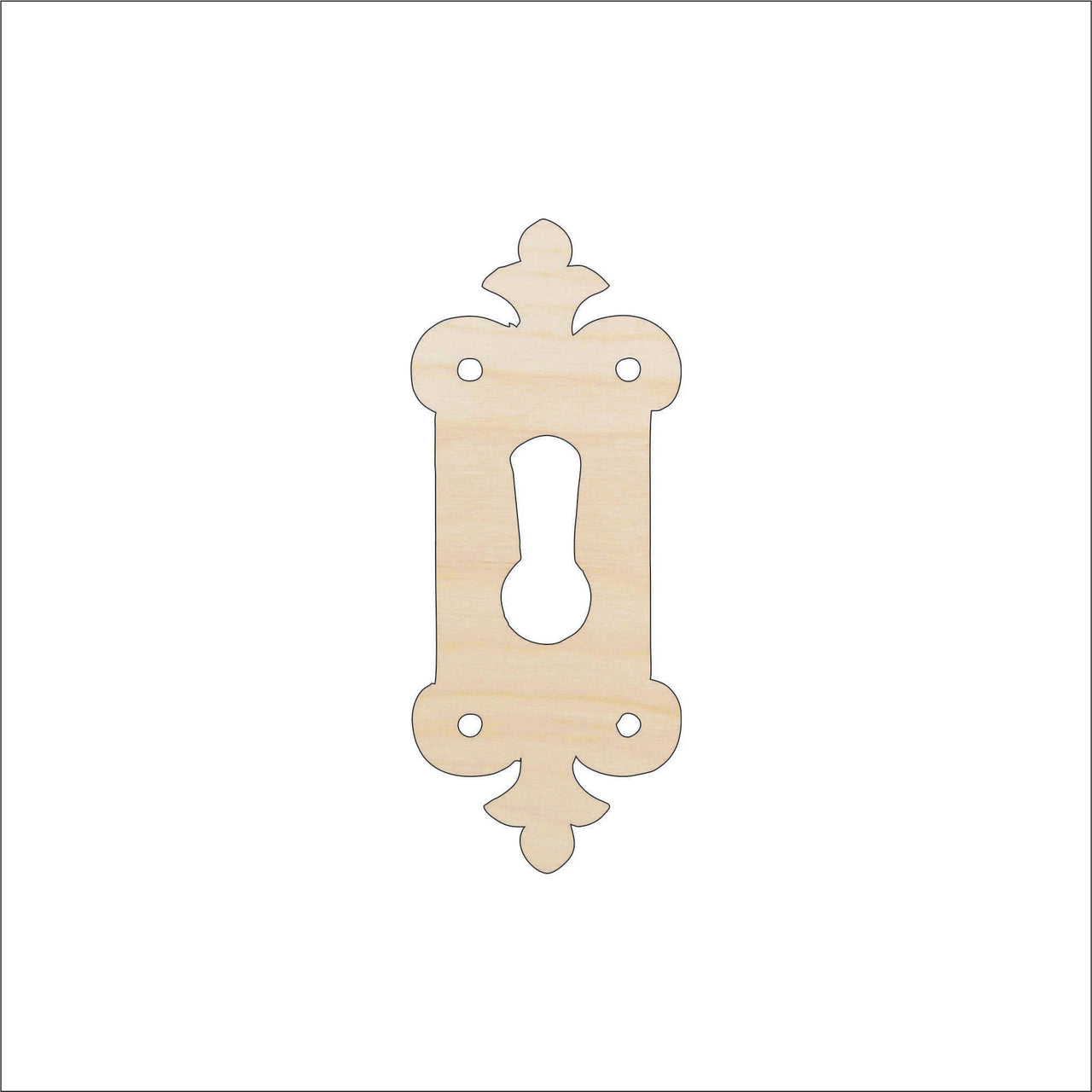 Key Wood Craft Shape - Laser Cut Baltic Birch Unfinished DIY Wood Art Supplies KEY6 - The Wood Shape Store