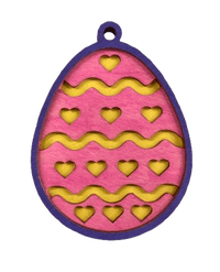 Easter 3D Laser Cut Ornament – Baltic Birch Wood Craft Supplies | DIY Wood Ornament Kit ES56 - The Wood Shape Store