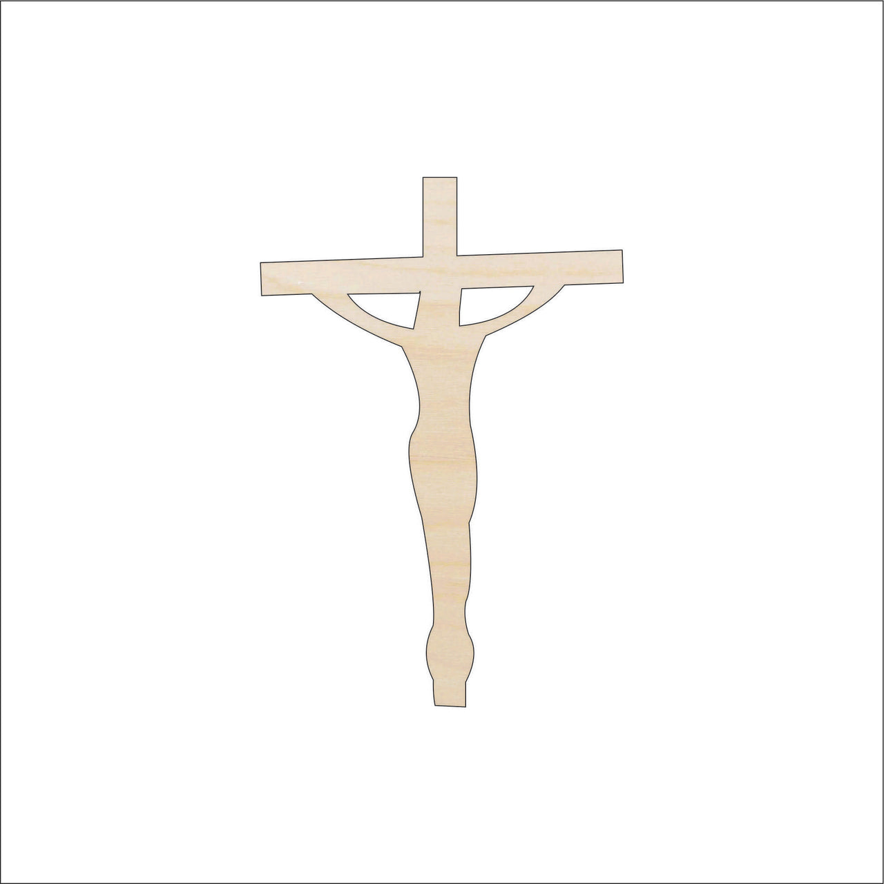 Cross Wood Craft Shape - Laser Cut Baltic Birch Unfinished DIY Wood Art Supplies REL29 - The Wood Shape Store