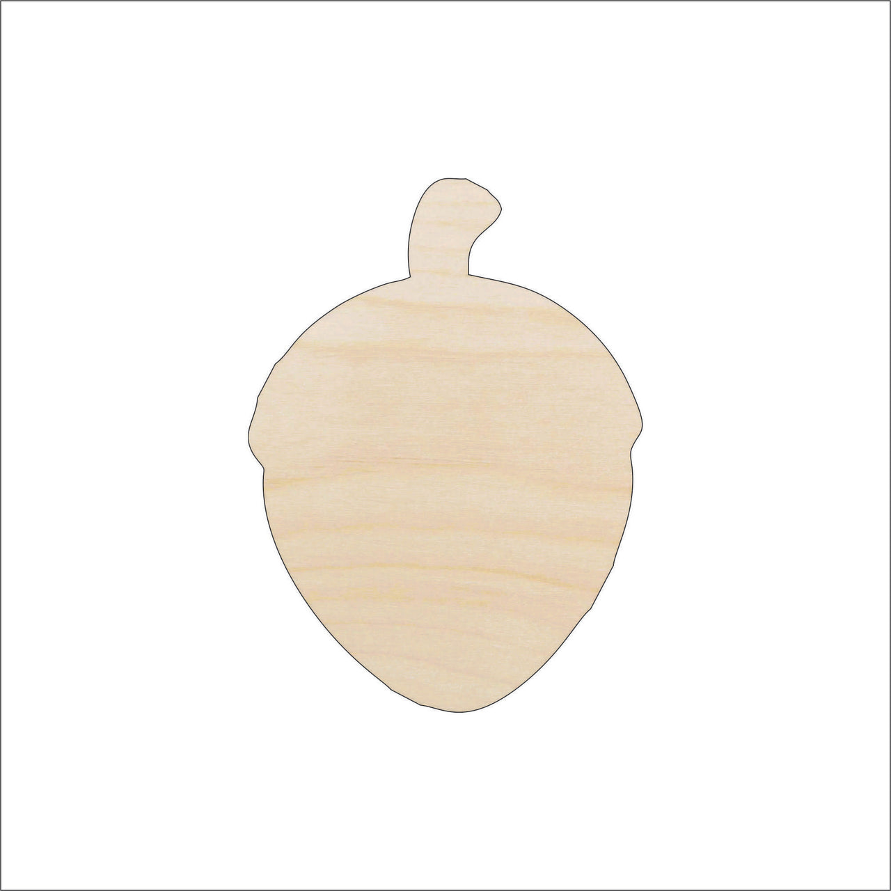 Acorn Wood Craft Shape - Laser Cut Baltic Birch Unfinished DIY Wood Art Supplies TRE46 - The Wood Shape Store