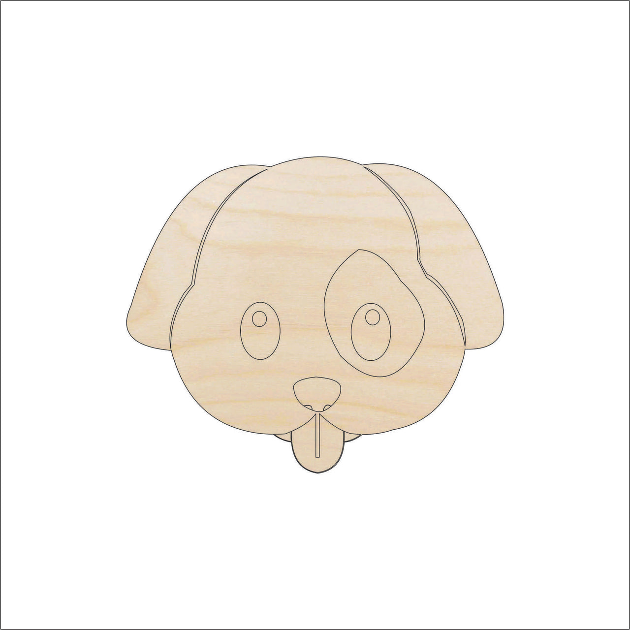Dog Wood Craft Shape - Laser Cut Baltic Birch Unfinished DIY Wood Art Supplies DOG14 - The Wood Shape Store