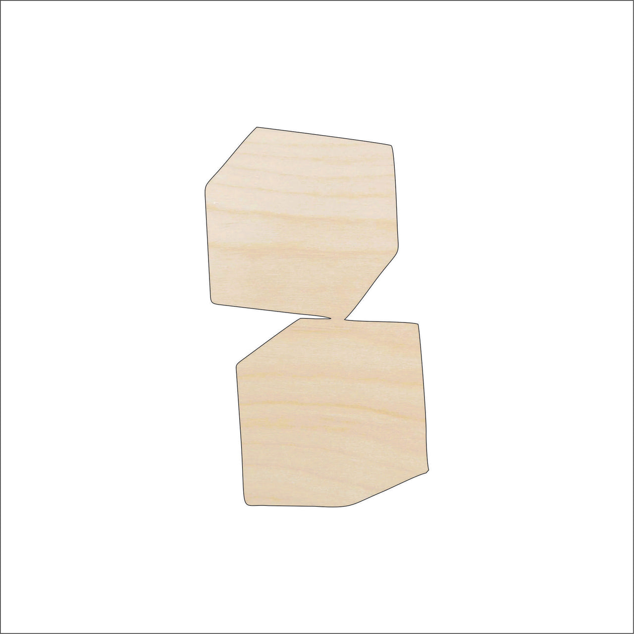 Dice Wood Craft Shape - Laser Cut Baltic Birch Unfinished DIY Wood Art Supplies 17 - The Wood Shape Store